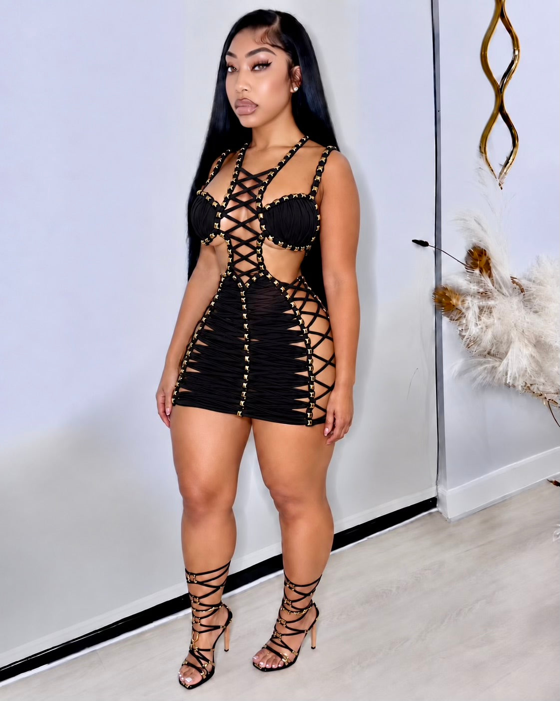 BLACK BONDAGE dress