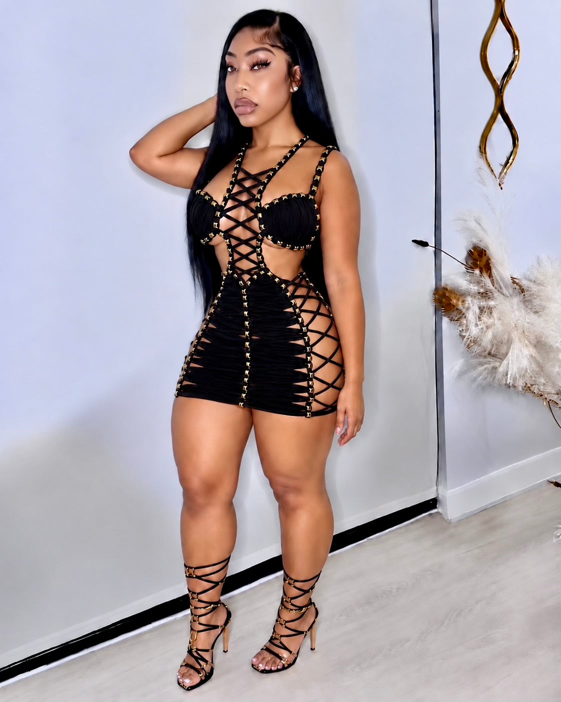 BLACK BONDAGE dress
